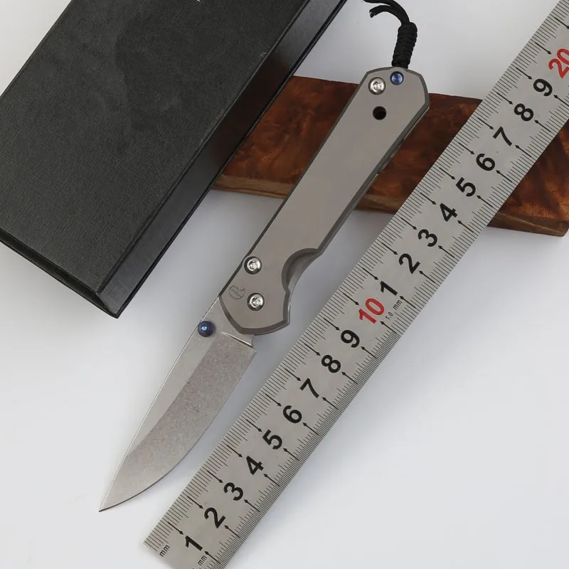 

MIKER Large Sebenza 21 folding D2 TC4 Titanium handle cleaver Utility fruit paring camp survive hunt EDC tool kitchen knife