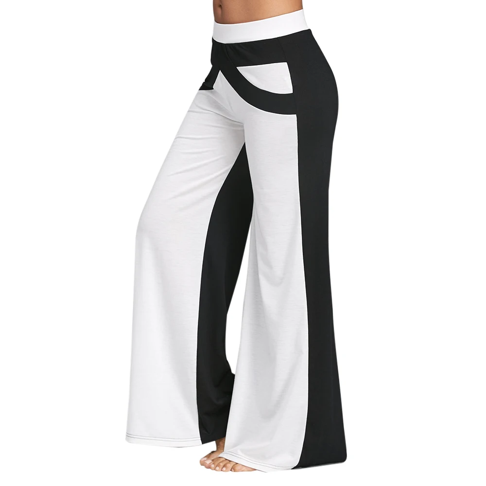 

Chiffon Wide Leg Pants For Women High Waist 2018 Solid Fashion Bottoms Elegant Summer Long Pant Female Plus Size