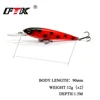 FTK 1pc Fishing Lure Hard Artificial Bait 90mm 12g Sinking Minnow Fishing Bass Wobblers Pike Crankbait Swimbait Treble Hooks ► Photo 2/6