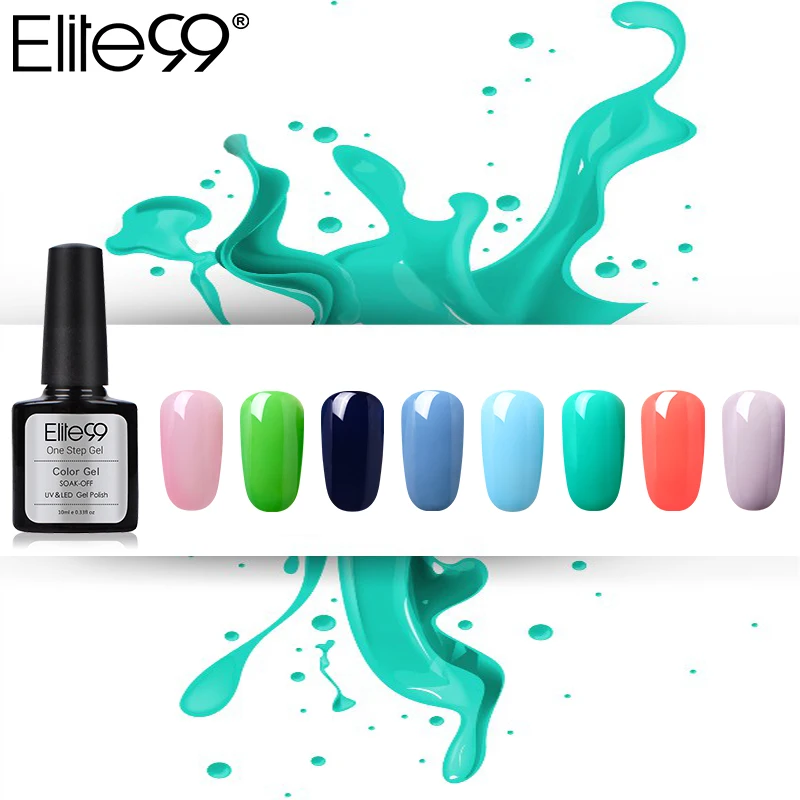 

Elite99 Pro One Step Nail Polish Gel 3 in 1 UV LED Soak off Led Long Lasting Gel Polish Nail Art Varnish 10ml No Need Base Top