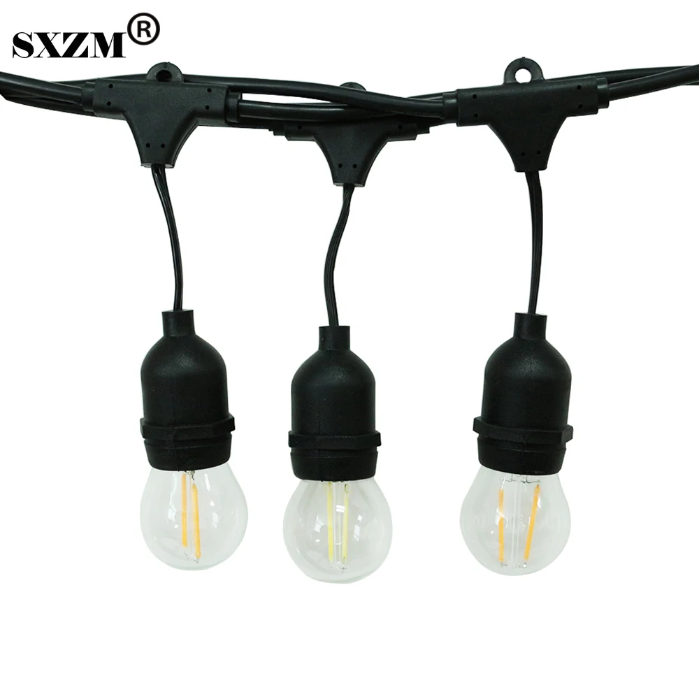 SXZM Waterproof 5M 5LED Indoor/Outdoor Commercial Grade String Lights