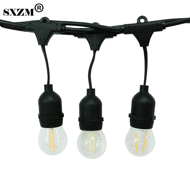 Sxzm Waterproof 5m 5led Indoor Outdoor Commercial Grade String Sxzm Waterproof 5m 5led Indoor Outdoor Commercial Grade String Lights E27 Filament Bulbs Street Garden