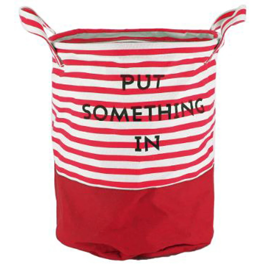 Put Anything In This Bags Folding Linen Laundry Basket Storage Barrel Storage Basket Toy Clothes Storage Cotton Linen Bags
