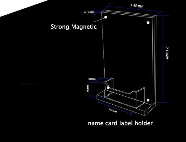 А5 поп акрил Магнитный настольный знак рамка рекламный плакат фото рамка имя держатель карты держатель для ценника стойка