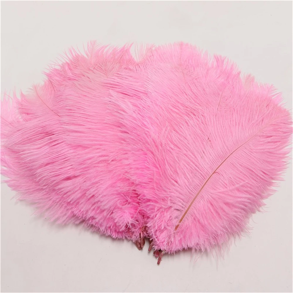 

10 шт. 25-30 см, мягкая и пушистая страусовых перьев светильник розовый краситель из страусиных перьев для ремесла из страусовых перьев Свадебные вечерние свадебные украшения 10-12 дюймов