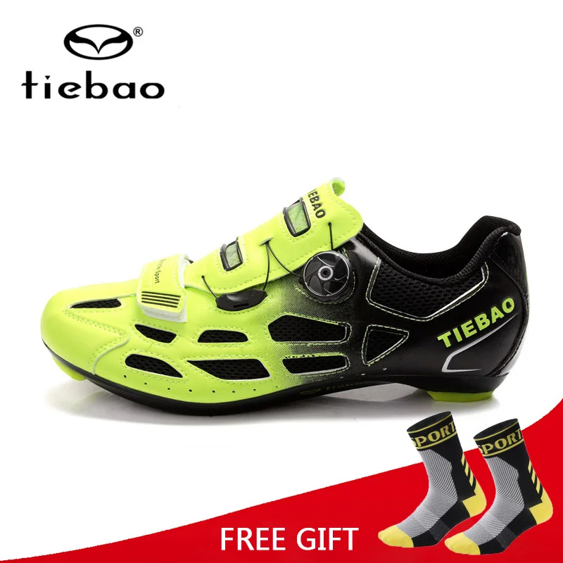 

Tiebao Bicycle Cycling Shoes Breathable Men Women Road Bike Racing Athletic Shoes S2-Snap Tuning Knob Fastener zapatillas