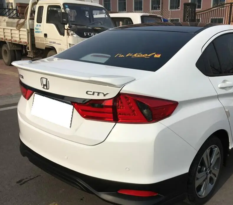 PAINT ABS CAR REAR WING TRUNK LIP SPOILER FOR HONDA CITY 2015 2016 2017
