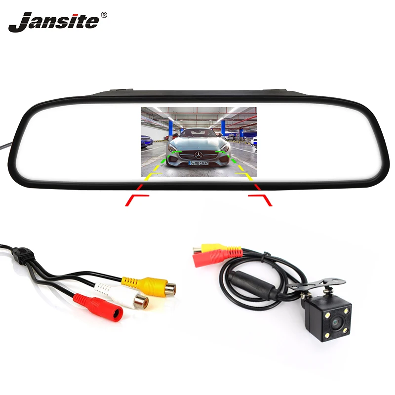 

Jansite 4.3"Car Monitor TFT LCD Car Rear View monitor Parking Rearview System for Backup Reverse Cameras support DVD Car-styling