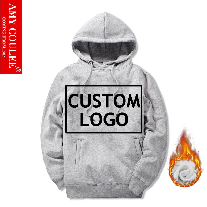 velvet thick hoodie gray