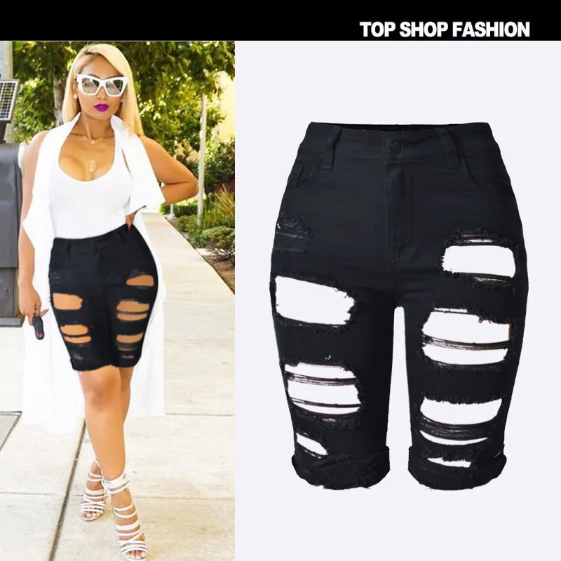 Summer Fashion Jeans Pants Femme Shorts Plus Size High