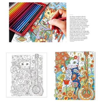 

Creative 24 Page Haven Cats Colouring Book For Adults Antistress Coloring Book Secret Garden Series Adult Coloring Book