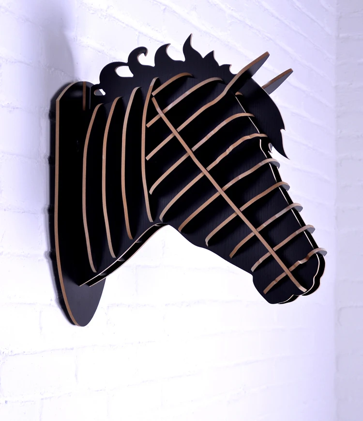 American Countryside Home Decorations3d Wooden Horse Head - 