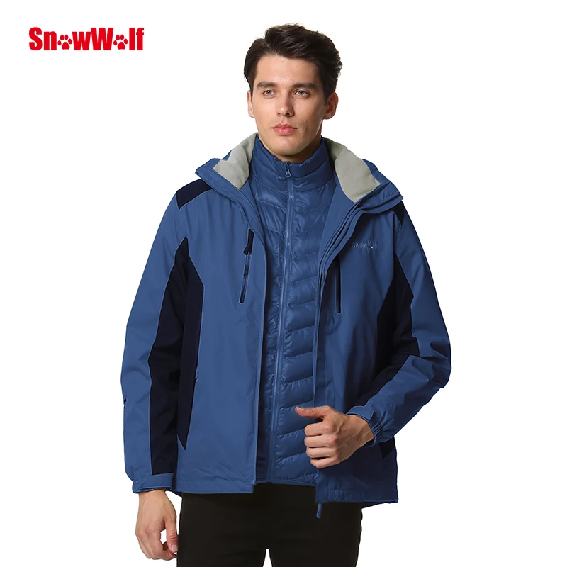 

SNOWWOLF men winter jacket Blizzard Jackets Outdoor Waterproof Men's Jacket winter overcoat with Hood for Camping Hiking