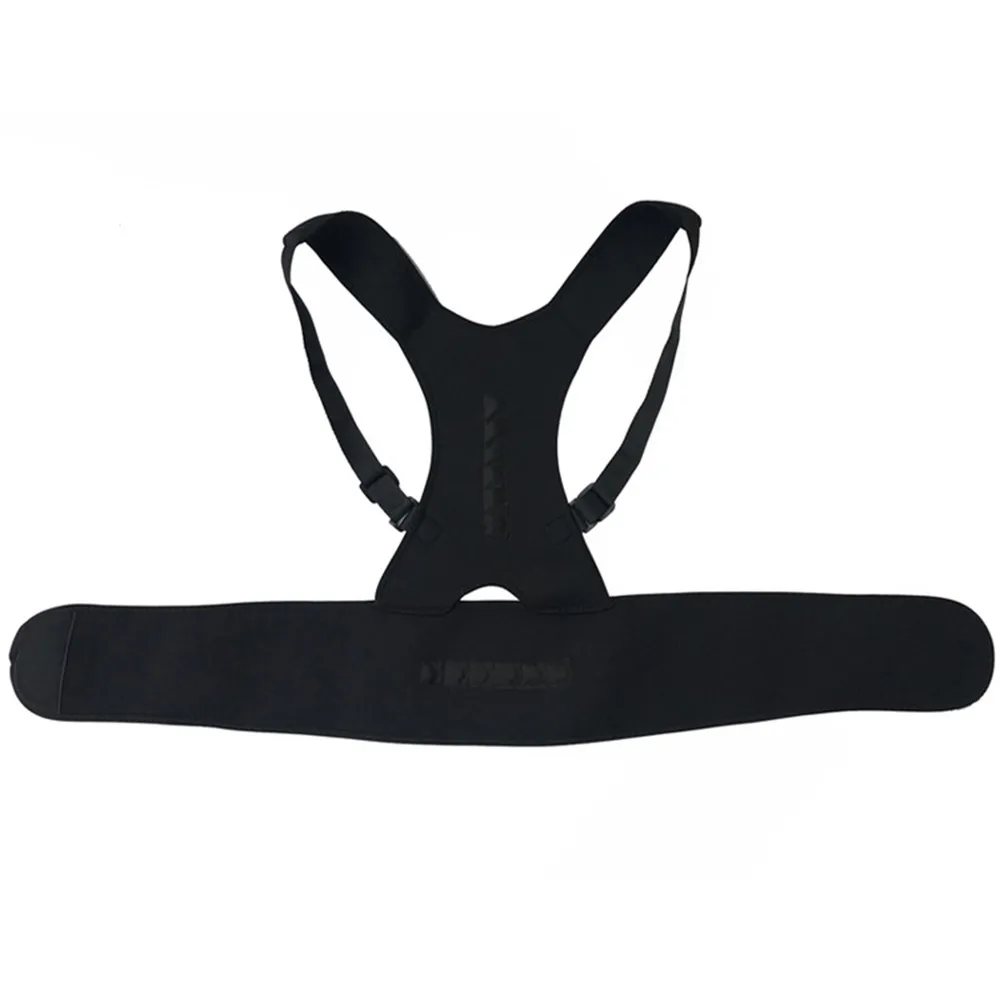 Posture Corrector Support Magnetic Back Shoulder Brace Belt Adjustable Men Women Sports Safety Fashion Black kneepad #4S05 (2)