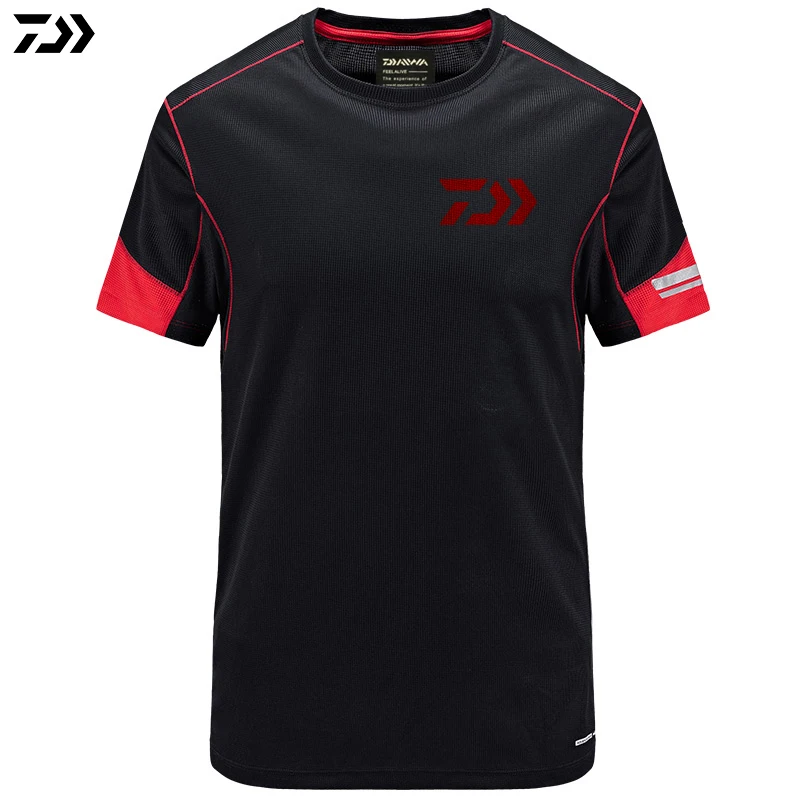 Daiwa Рубашка летняя Топ Мужская быстросохнущая дышащая анти УФ рыболовная рубашка