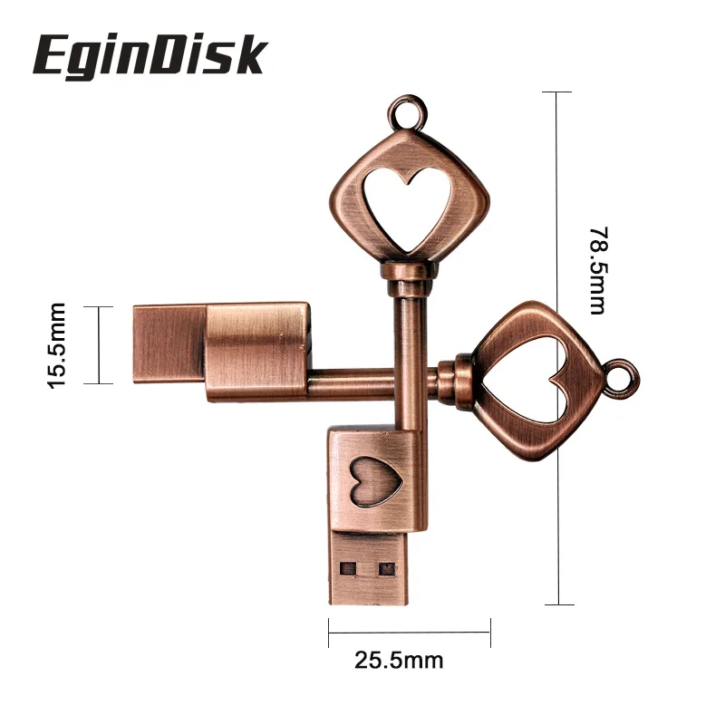 Egindisk USB Flash Drive 8 ГБ 16 32 64 4 подарок флэш накопитель creative usb stick Металлические флешки в