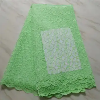 

Latest African Cotton Swiss Voile Lace Fabric stone High Quality Swiss Voile Lace In Switzerland For Wedding Dress Beige Green