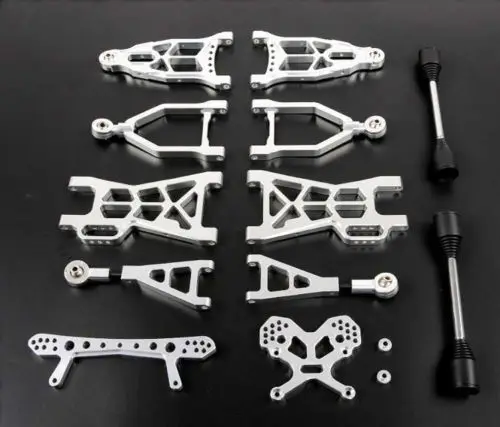 

Alloy extended front + rear upper lower suspension a arm + shock tower for HPI Rovan KM Baja 5B 5SC 1/5 rc car