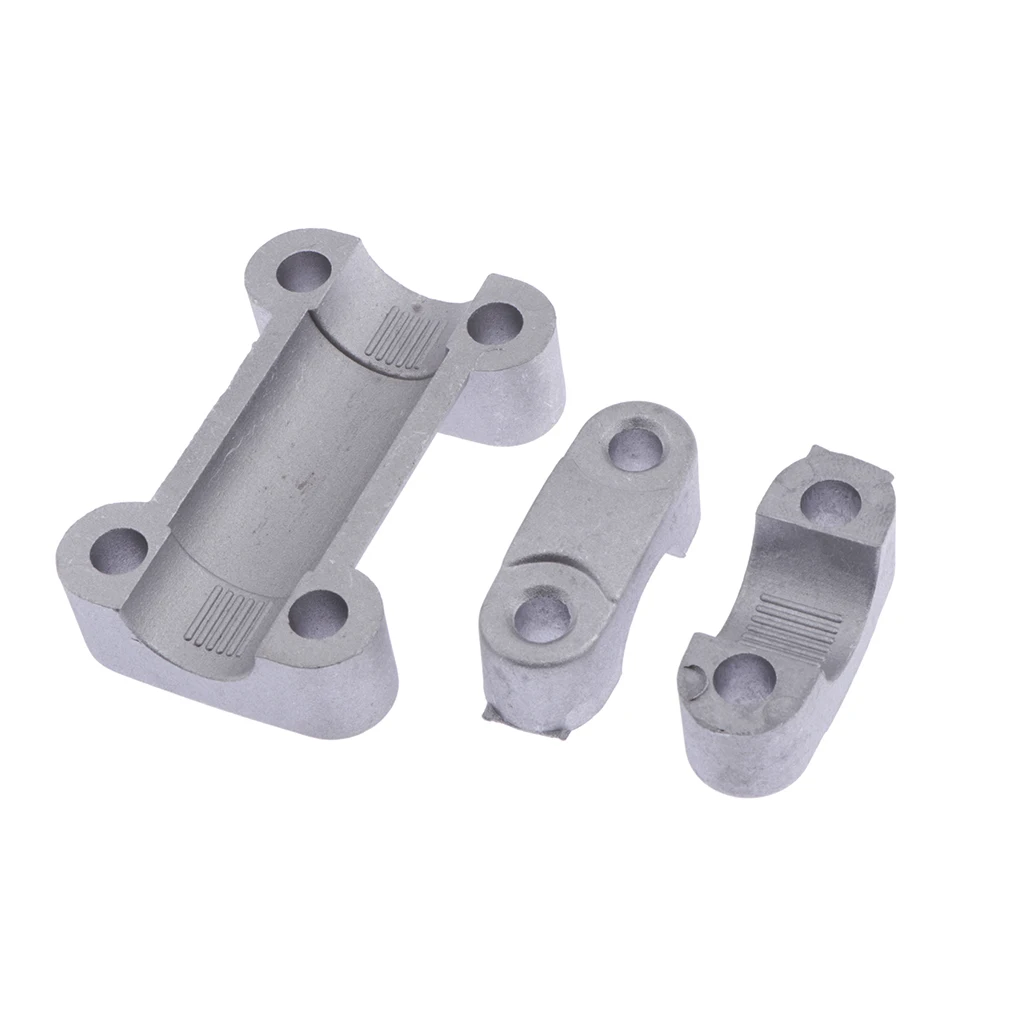  22mm Silver CNC Alloy Handlebar Riser Mount Clamp Adapter Universal  Handle Bar Clamp Adapter Riser Taper