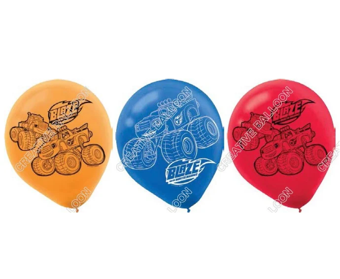 12 unids/lote Blaze Monster Machines látex globo cumpleaños fiesta suministros niños juguetes Globos 12 unids/lote Blaze Monster Machines látex globo cumpleaños fiesta suministros niños juguetes Globos