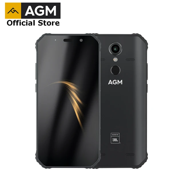 Официальный AGM A9 JBL Co-Брендинг 5,99 "FHD + 4G + 32G Android 8,1 прочный телефон 5400 mAh IP68 Водонепроницаемый смартфон Quad-спикеров