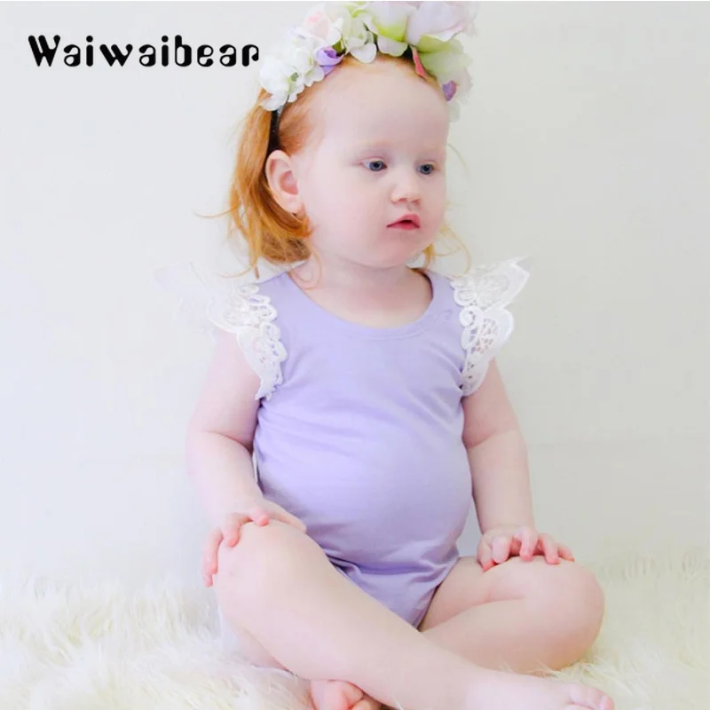 

New Baby Rompers Infant Girl Newborn Baby Clothes Pure Color Cotton Sleeveless Rompers Suits Coverall H011