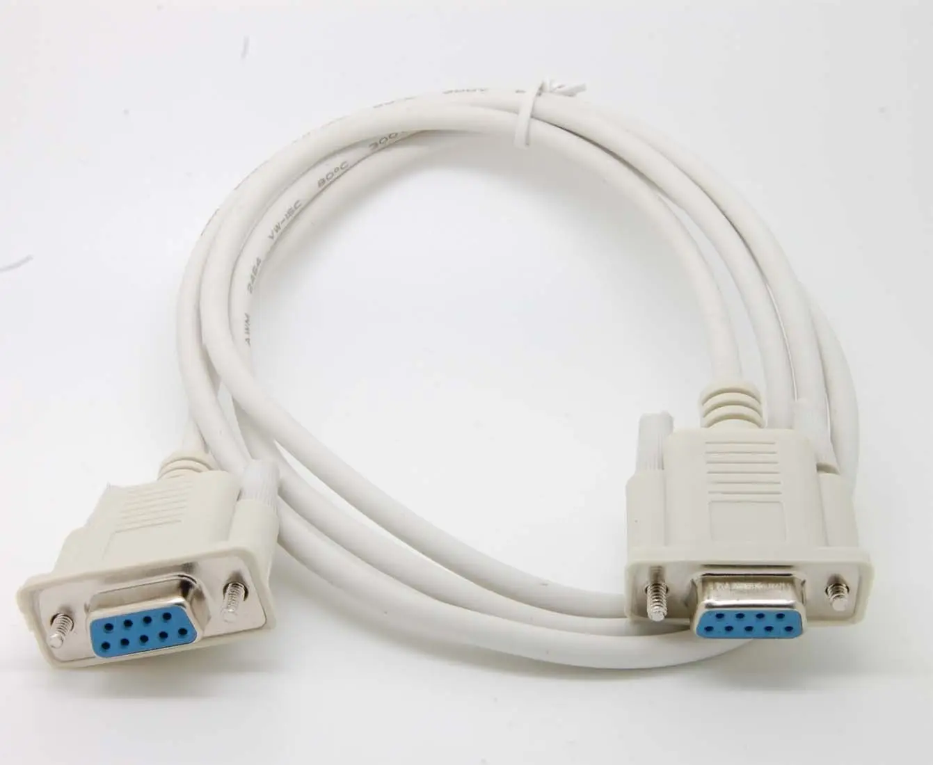 Rs232 Seriale Null Modem Via Cavo Femmina A Femmina Db9 5Ft 1.5M Collegamento Trasversale Nuovo