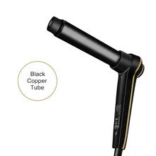 Электрическая бигуди для завивки волос, баррель для медной трубки, безопасная жужжжание, функция памяти 130C до 230C, керлинг, палочка с перчатками, цифровой