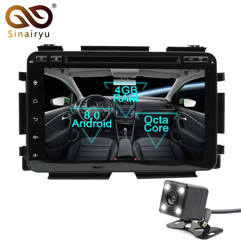 

Sinairyu 2 Din Android 8.0 Octa Core Car DVD Player for Honda HRV / VEZEL 2015 GPS Navi Multimedia Radio Stereo Head Unit WIFI