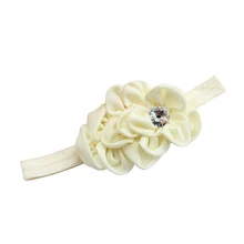 YOST Bandeau des Fleurs pour Bebes Filles Mousseline de Soie Beaute(бежевый