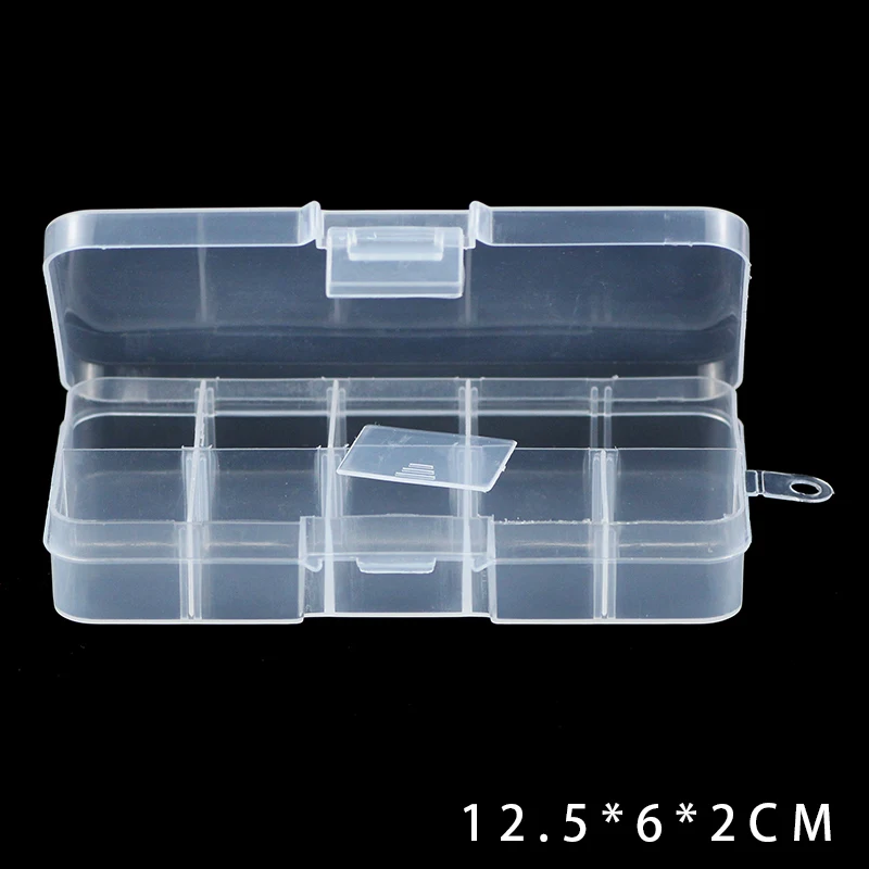 WLYeeS Регулируемый 10 отсек для слотов пластиковая коробка для хранения ювелирных изделий ewelry серьги держатель для бусин Чехол Дисплей Органайзер контейнер - Цвет: Белый