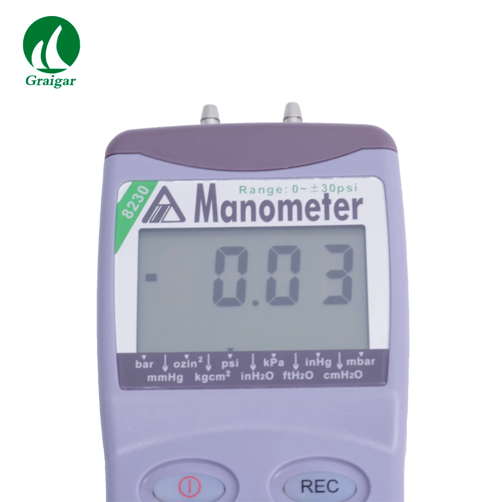 Высокое качество цифровой измеритель давления AZ8230 дифференциальный Давление прибор для измерения радиочастотного диапазона 0~ 30psi