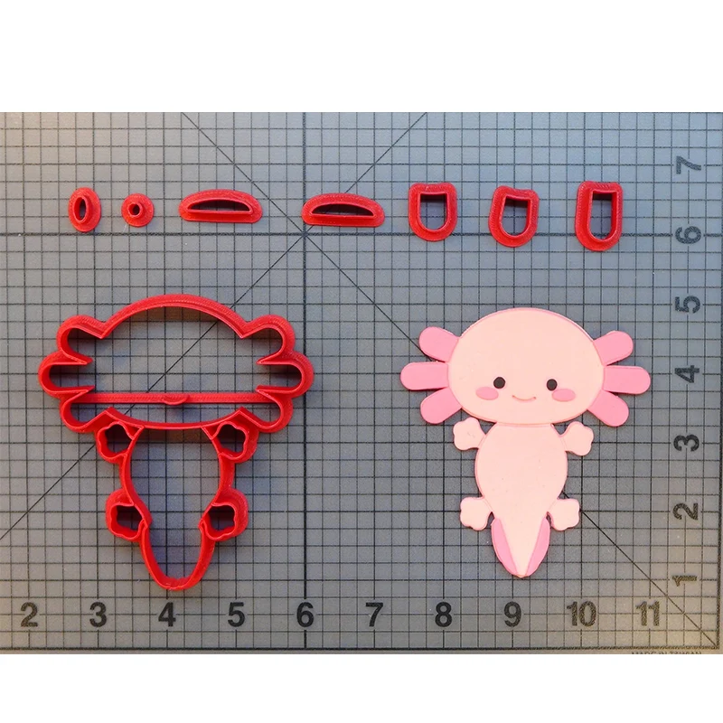 

Animal Axolotl Cookie Cutter Fondant Cupcake Top Cutter Custom Made 3D Printed Cookie Mold for Cake Decoration Tools