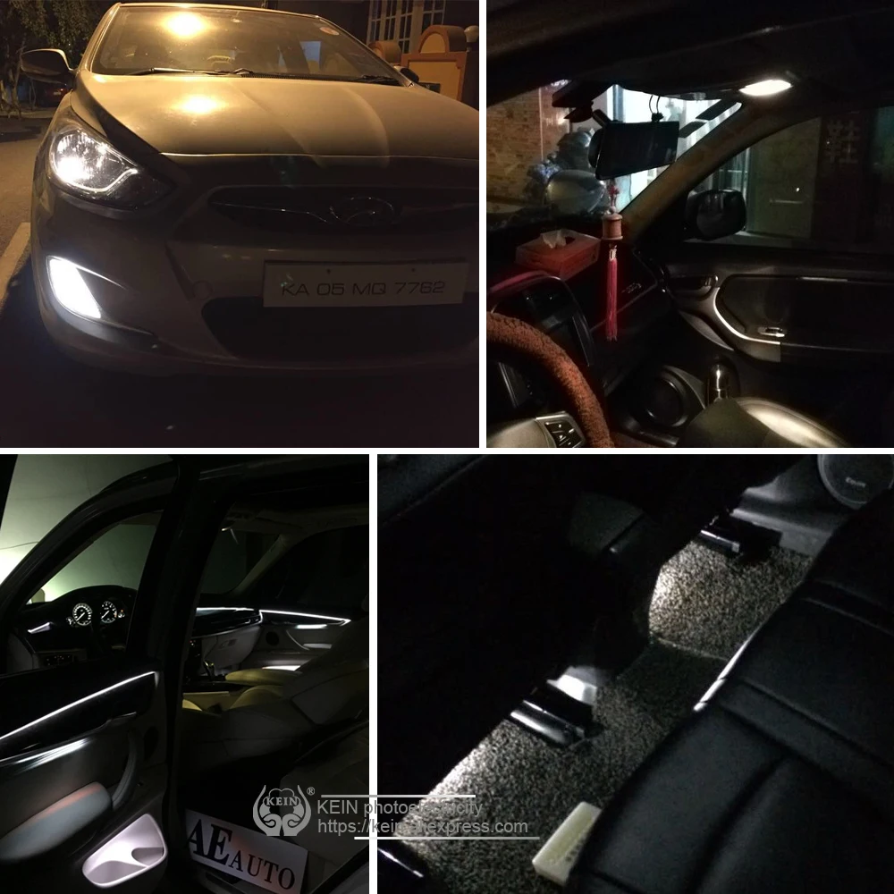 KEIN 6 шт. T10 W5W Светодиодная Лампа 194 9smd 4014 авто автомобиль t10 led 168 номерных знаков
