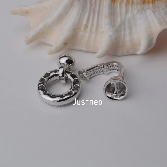 Sterling Silver Necklace Clasp Hinged Buckle (5)