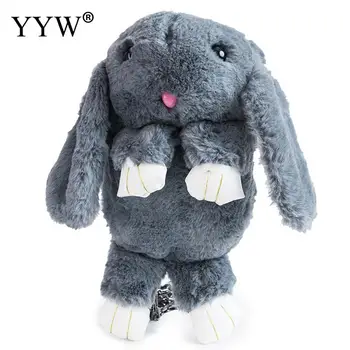 

Rabbit Crossbody Bag Women Cute Korea Embroidery Flannel Backpacks For Girls Plush Bunny Doll Cute Backpack Female Mochila
