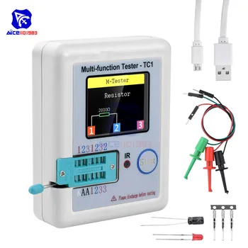 

3.5 inch (160*128) Colorful Display Multifunctional TFT Backlight Transistor LCR-TC1 Tester for Diode Triode Capacitor Resistor