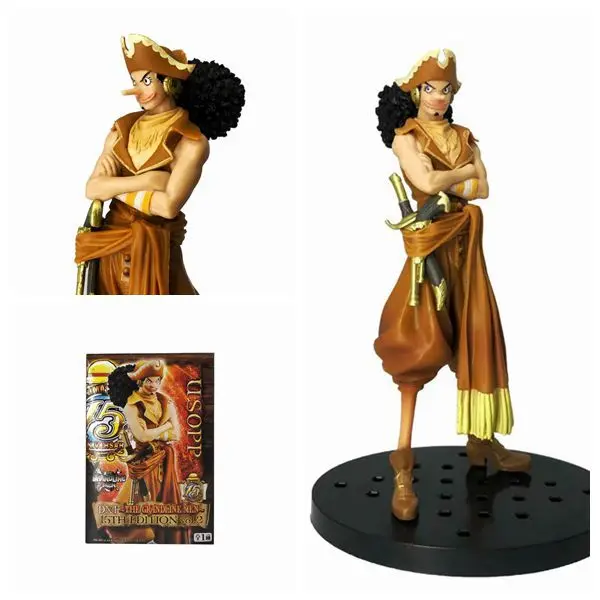 

16cm One Piece Film Gold DXF The Grandline Men Vol.2 Usopp 15th edition PVC Figure Japan Anime Collectible Kid Toys