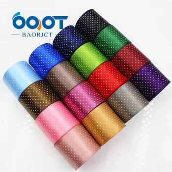 

OOOT BAORICT 176221 , white Polka Dots satin Ribbon , 38MM ,10 yards The tape for Sewing , DIY Headdress Accessories Handmade,