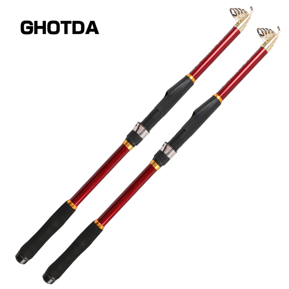 Fishing Rod Lure Fishing Rods Telescopic Spinning Fish Tackle Rods Carbon Ocean Rock Rod 2.1M 2.4M 2.7M 3.0M 3.6M