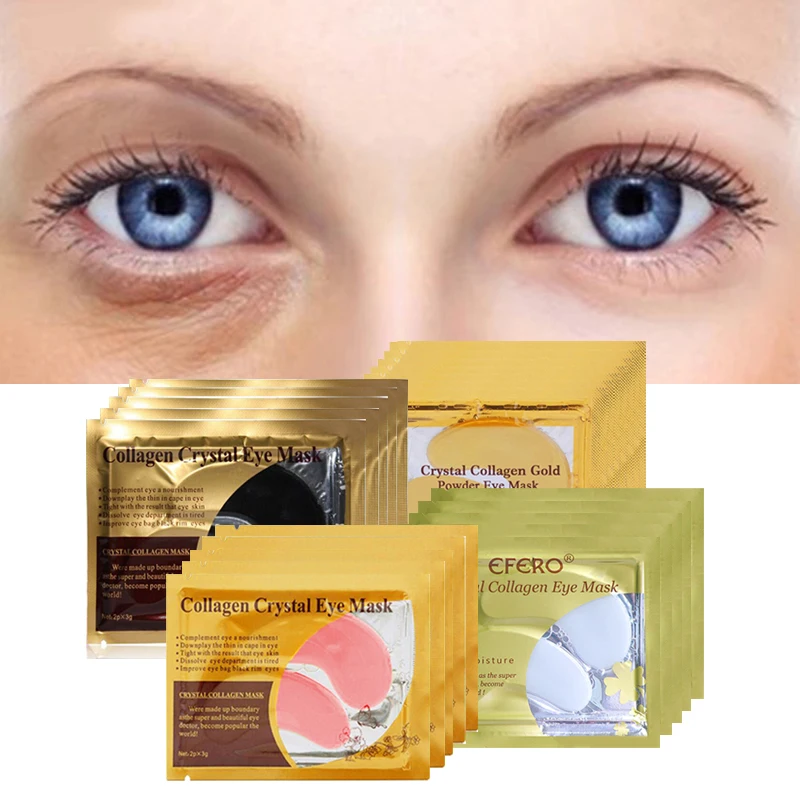

1/3/5/8/10 Pair Collagen Eye Mask Hydrogel Eye Patch Crystal Eye Masks Dark Circles Anti Age Moisturizing Patches Under the Eye