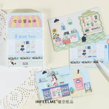 

30 Sheets/Set Milk Tea Shop Open Today Postcard/Greeting Card/Message Card/Birthday Envelope Gift Card