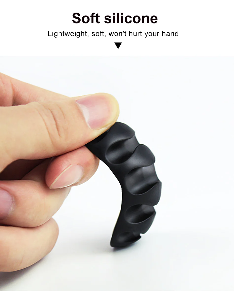 !ACCEZZ Cable Organizer Wire Winder Desktop Management Headphone Holder Mouse Cord Silicone Clips Charge Cable For iPhone Type C (6)
