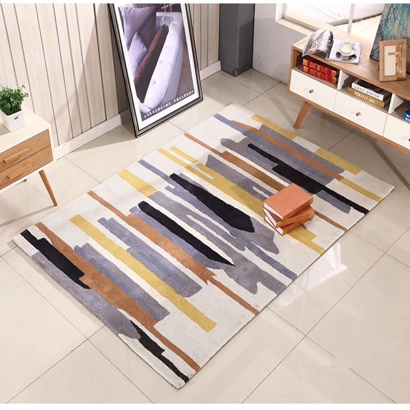 Европейский минималистичный современный американский диван для чистки ковров, для дома, гостиной, журнальный столик, спальни, ручная тканный ковер, коврики