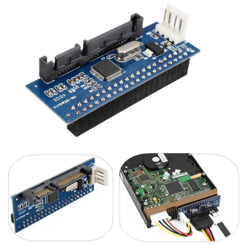 

Top Quality 40 Pin 3.5 IDE to 7+15 22 Pin SATA Male Adapter Internal Hard Drive Card Adapter For HDD Enclosure