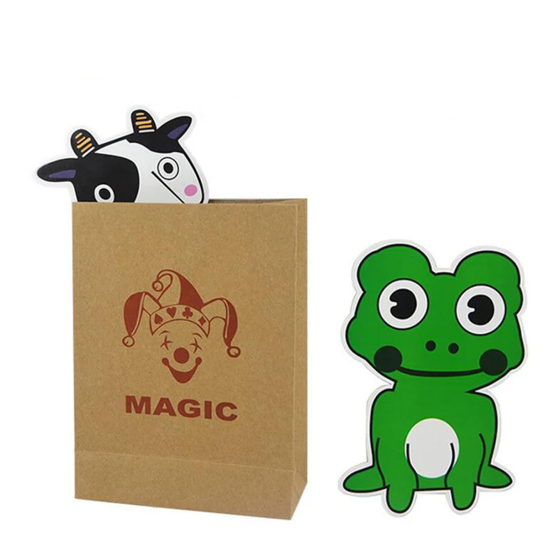 Magic Cow and Frog Stage Magic Tricks Children Kids Magia Toys Props Funny Easy Doing