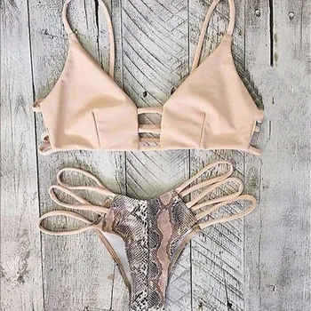

Gold Patchwork Bikini Set Sexy Swimwear Women Swimsuit Bandage Bikinis Maillot De Bain Feme Beachwear Bathing Suit Biquinis