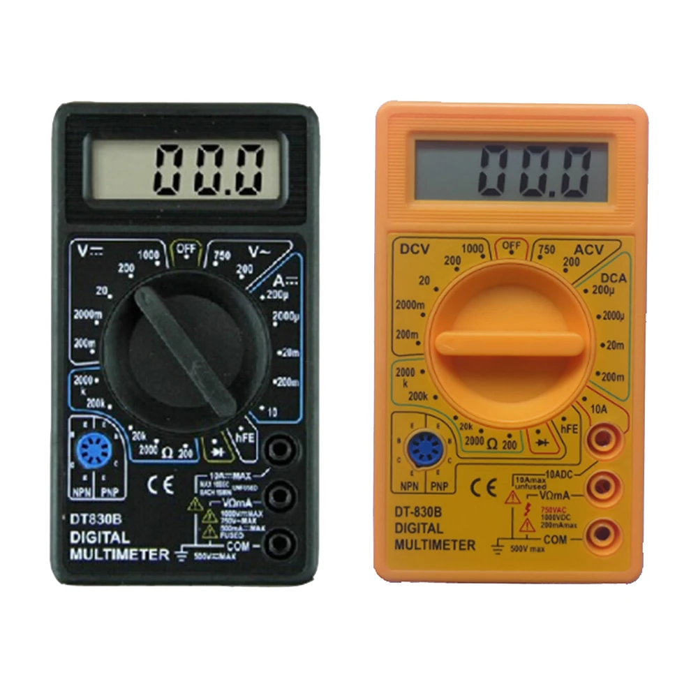 ЖК-дисплей Цифровой мультиметр переменного тока/постоянного тока 750/1000 V DT830B Вольтметр Амперметр Ом метр тестер Цифровой мультиметр
