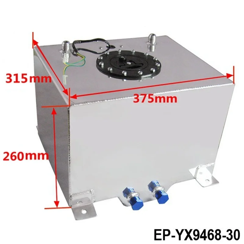 8 галлонов 30 л с серебряным покрытием алюминиевые Гонки/Дрифтинг топливных элементов Бензобак+ уровень отправителя HU-YX9468-30