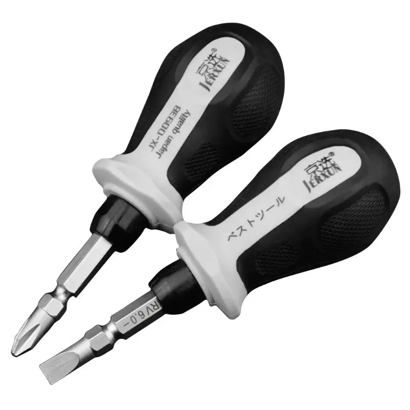 

Double Headed Phillips Flat Screwdriver Magnetic Bits Anti-static Big Anti Slip Rubber Handle Professional Repair Tool Household